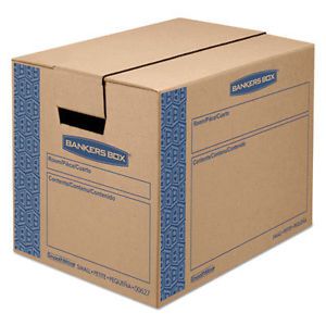 SmoothMove Prime Small Moving Boxes, 16l x 12w x 12h, Kraft/Blue, 10/Carton