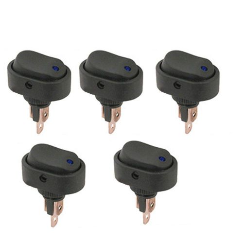 5x 30a 12v bule led on-off rocker car boat switch toggle triangle plug switch for sale