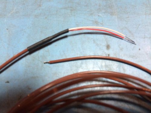 6 feet of thermocouple wire type prepped for use 30awg red/white thermal couple for sale