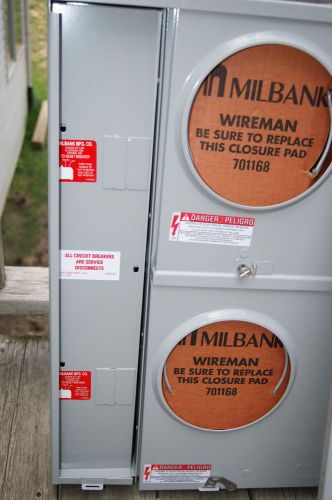 Milbank Electric 2 gang meter base 125 amp