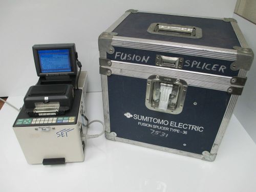 SUMITOMO TYPE-36 FIBER FUSION SPLICER NICE WORKING CONDITION WITH CASE
