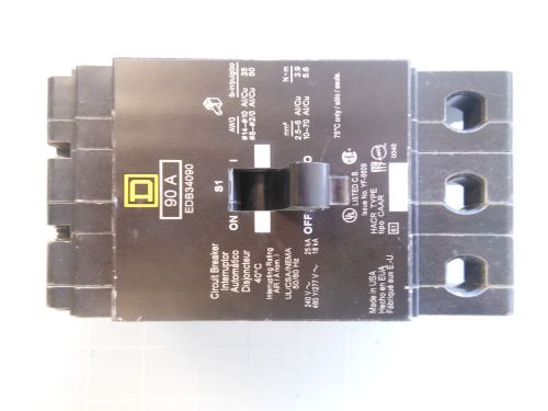 Square d EDB34090  90 AMP 480 VOLT 3 POLE circuit breaker