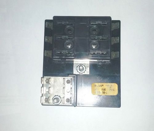 Fuse Block Bussmann Cooper 15600-06-11 accepts 6 ATO/ATC fuses with Ground Bus