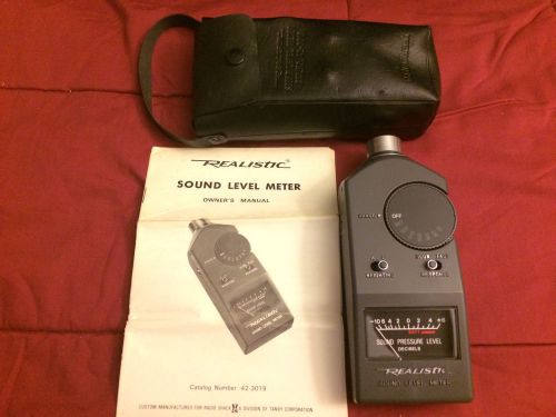 REALISTIC 42-3019 ANALOG SOUND LEVEL METER 60-126 dB FULLY TESTED