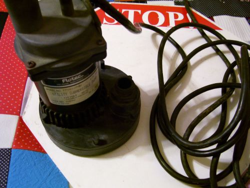 Flotec  1/6 hp submersible utility pump used but tested and works for sale