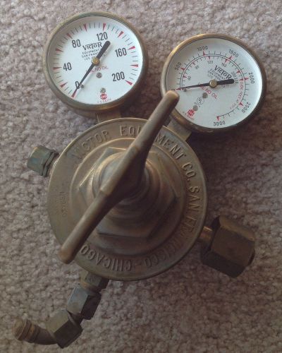 Vintage victor equipment co. san francisco chicago brass welding regulator gauge for sale