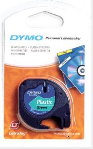 DYMO LETRATAG LABEL PLASTIC GREEN TAPE GROEN RUBAN VERT NASTRO Letra Tag LT  4 M