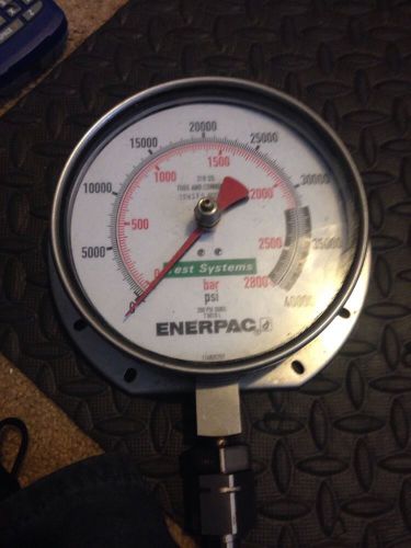 Enerpac t6010l pressure gauge, 0 to 40000 psi, 6.4in for sale