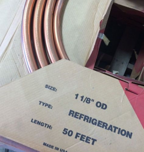 1 1/8 od x 50ft Copper Refrigeration Tubing - HVAC Pancake Coil