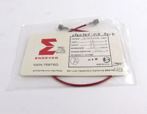 Endevco 3090BM10 Low Noise 12&#034; Transducer / Accelerometer Cable *NEW*
