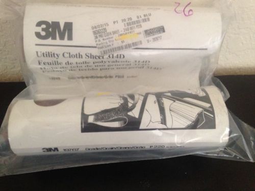 3M Utility Cloth sheets 314D 50-Pack 19767 9&#034; x 11&#034; P220 NEW