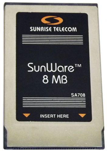 Sunrise Telecom SA708 Sunset SunWare 8mb Software PCMCIA Storage PC Card