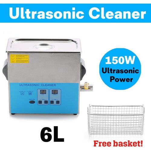 6l ultrasonic cleaner dental equipment machine digital heater stainless steel us for sale
