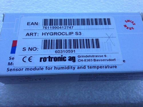 ROTRONIC AG HYGROCLIP S3 Humidity Temperature Sensor Module Weather