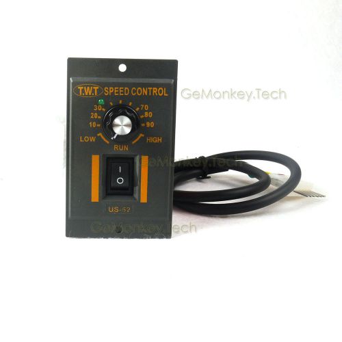 200W 220V AC 6 Pins Plug Gear Motor Speed Controller Switch US-52
