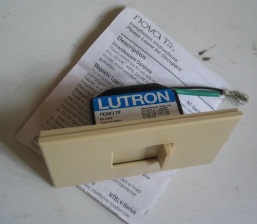 Lutron Nova NT-1PS  Single Pole Switch 120 / 277V 20 AMPs Ivory  New