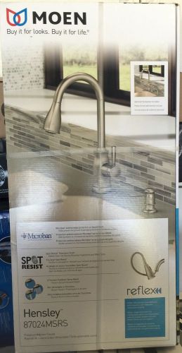 Moen hensley single handle pull-down sprayer kitchen faucet resist stainless for sale