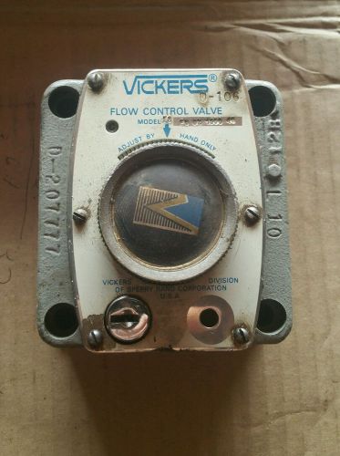 Vickers f3 fg 02 1500-40 adjustable hydraulic flow control valve for sale