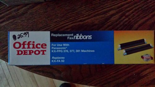 Panasonic kx-fa 92 replacement ribbons (office depot lot of 2) for sale