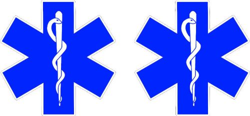 (2) Medical EMS EMT Medics symbols bumper vinyl stickers #A