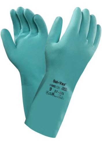 Ansell Solvex 37-675 Nitrile Chemical Gloves (Pack w/12 pairs) Size 9
