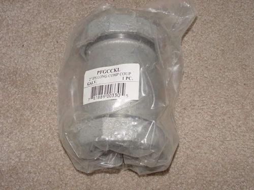 Proflo 2&#034; IPS Long Compression Coupling Galvanized PFGCCKL Water Cold Plumbing