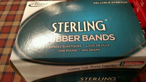Alliance Sterling Rubber Bands, 107, 7 x 5/8, 50 Bands/1lb Box