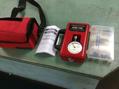 ASM 725 AMERICAN SLIP METER STATIC COEFFICIENT FRICTION TESTER CASE ACCESSORIES