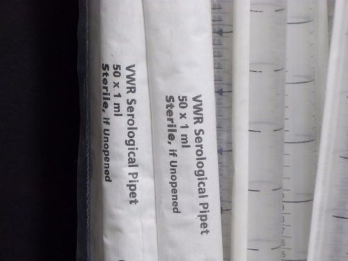 NEW VWR Disposable Serological Pipet Individually Wrapped 50mL 33 Pieces Sterile