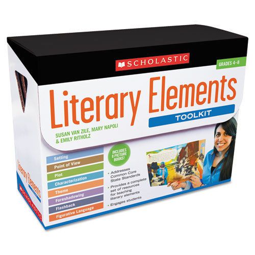 Literary elements box set, eight books with teaching guides and posters for sale