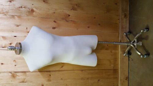 MALE FULLY PINNABLE DRESS FORM MANNEQUIN W/PORTABLE BASE SIZE 40