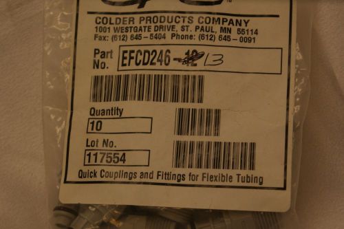 Lot of 14 efcd24612 3/8 npt valved coupling insert colder products cpc for sale