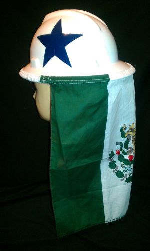 Hard Hat Neck Shade Sun Protector Mexican Flag