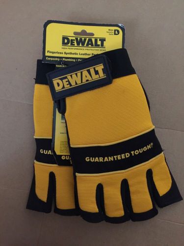 DeWalt Performance 4 Fingerless Gloves DPG23L (large) New!