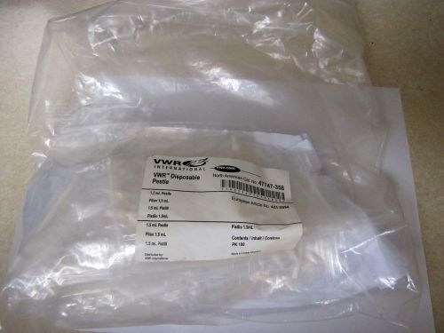 VWR 1.5mL Disposable Pestle 47747-358 NEW 100 packs