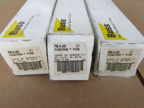 (3) bussmann frs-r-200 fuses 200 amp 600v new!!! in factory box free ship for sale