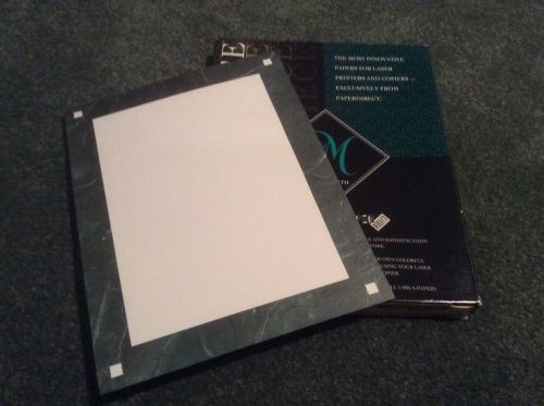PaperDirect 8.5&#034;x11&#034; Letterhead Paper Green Marble  Border 100 ct.