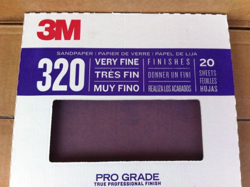 20 SHEETS 3M PRO GRADE ADVANCED SANDPAPER 320 GRIT NEW!!