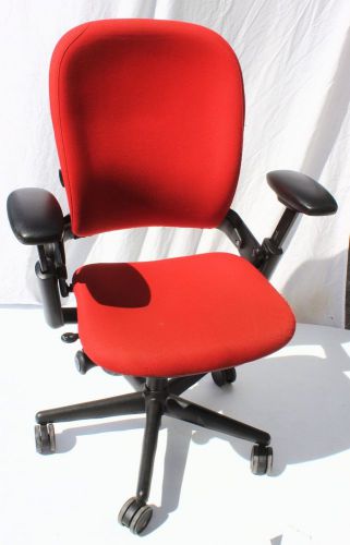 EXECUTIVE  CHAIR by STEELCASE LEAP V2 FULLY LOADED in RED Fabric ERGONOMIC (#6)