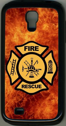 Fireman Firefighter Fire &amp; Rescue Flames Samsung Galaxy S4 S IV Cover Case NEW