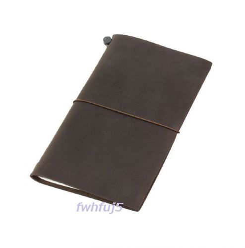 NEW Midori Traveler&#039;s Notebook Brown Leather Cover Japan Import Free Shipping