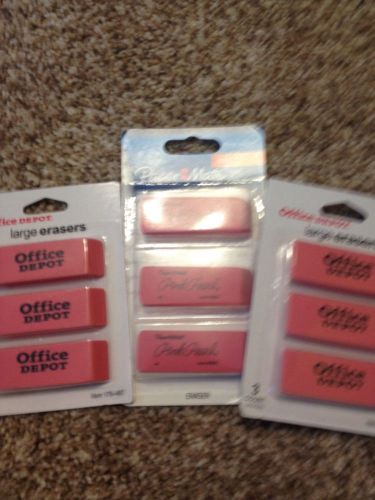 3 Packs Of Large Erasers