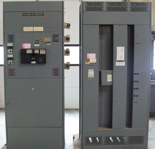 Square d 2 section 1200 amp 480y/277 volt 3 phase 4 wire 60 hz switchboard for sale