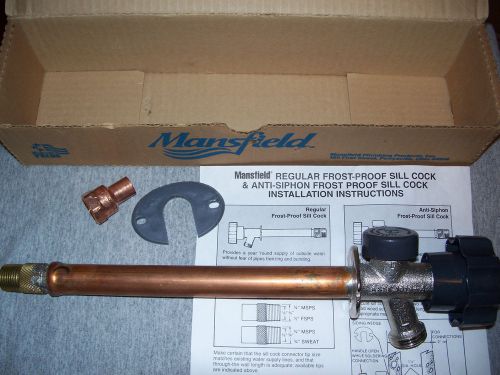 Mansfield Frost-Proof Sill Cock &amp; Anti-Siphon Faucet, 578, 13,13/16&#034; Length