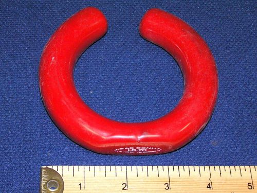 Red Vinyl Coated Lead Doughnut - 4.5&#034; o.d., Flask Support