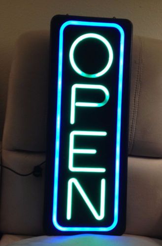 Fallon &#034;open&#034; sign, led lighted, 3 setting functions for sale