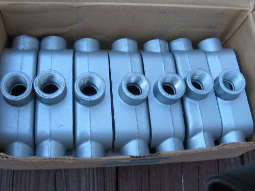 Crouse-Hinds T-19 TEE CONDULETS LOT OF 7