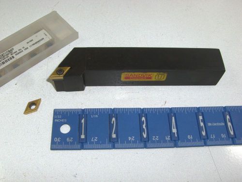 SANDVIK 1&#034; INDEXABLE TOOL HOLDER WITH INSERTS