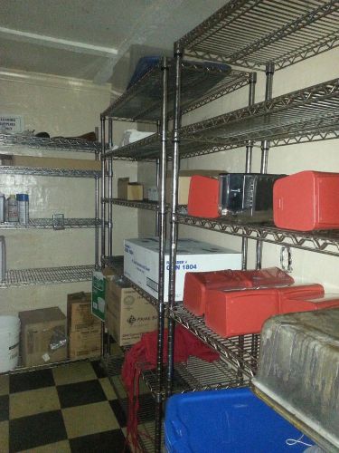 wire shelving 3 four foot sections