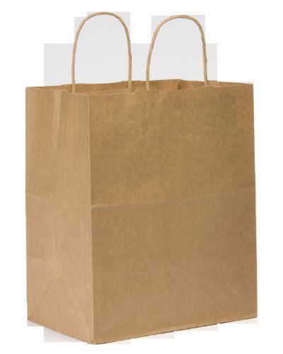 Duro 88155 Kraft Paper Small Food Service Bistro Shopping Bag  10&#034; Length x 6-3/